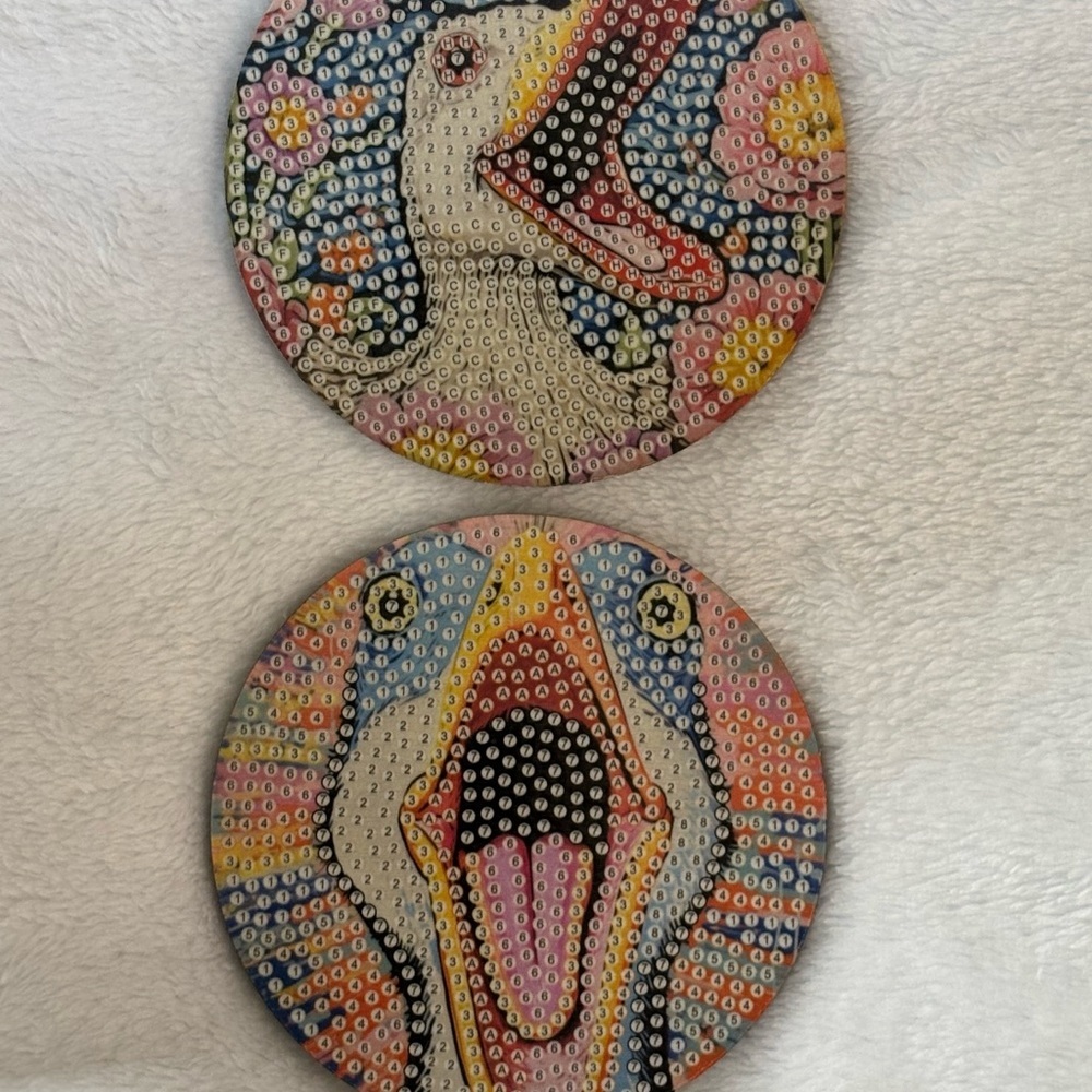 25-6. Colorful Duck Pattern Diamond Art Coasters Kit